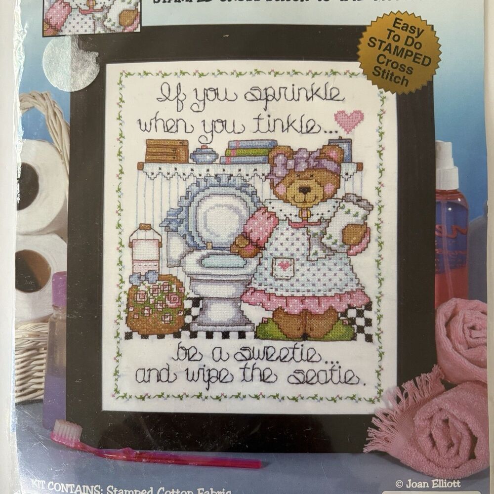 If You Sprinkle Bear Needlepoint Design By Joan Elliott Design Works 9423-S